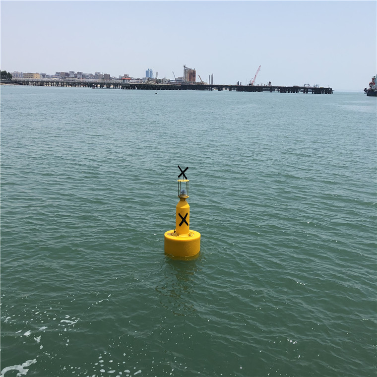 河道警戒浮筒 黄颜色浮筒型航标